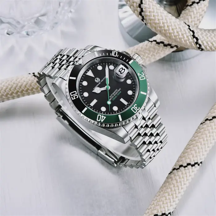 PAGRNE DESIGN NH35 montre mécanique automatique 41mm saphir cristal acier inoxydable étanche 10Bar