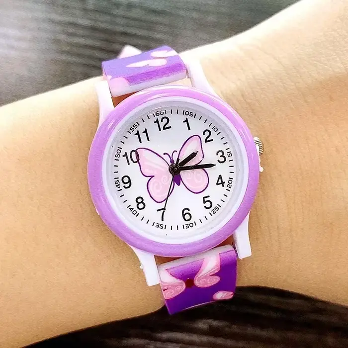 Belles filles montres papillon impression Silicone bonbons gelée