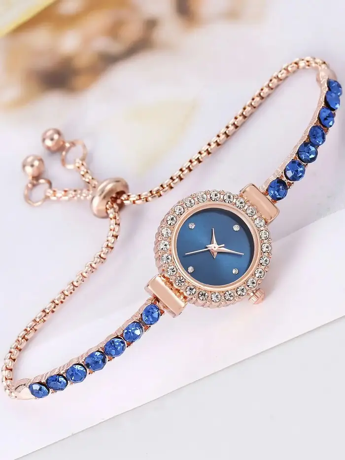 Montre à quartz analogique exquise pour femme
