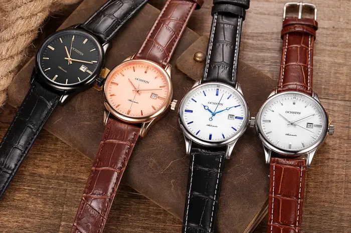 OCHSTIN automatique mécanique hommes montres affaires boîtier en acier inoxydable montre en or