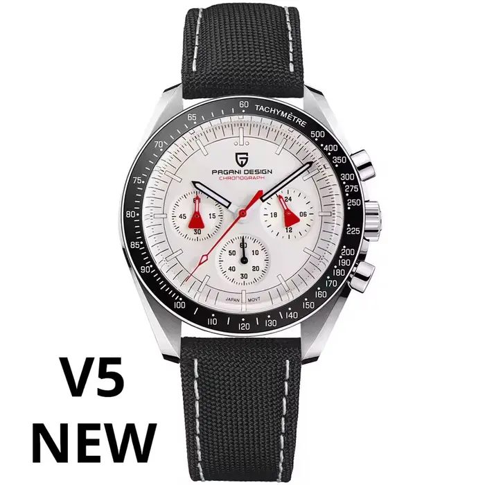 Montre de sport PAGANI DESIGN 2026 avec lunette saphir, date automatique, chronographe, mouvement ja