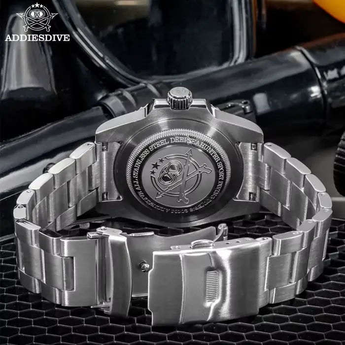 ADDIESDIVE montres pour hommes Date 200M étanche en acier inoxydable 316L C3