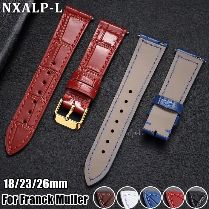Bracelet de montre en cuir de vache 18mm 23mm 26mm pour Franck Muller 952 8880 6000H