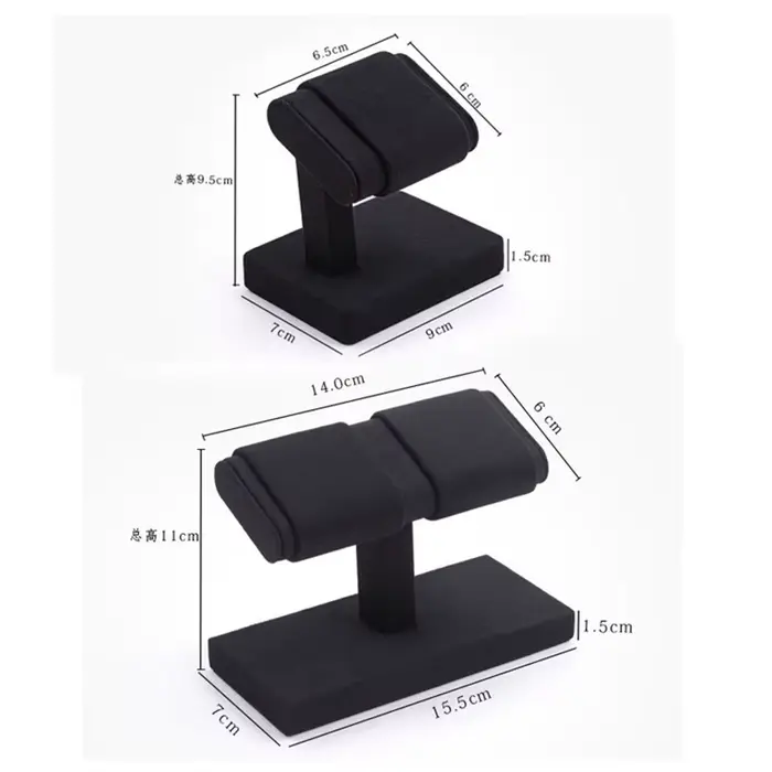 Support de Présentation pour Montres en Velours Noir