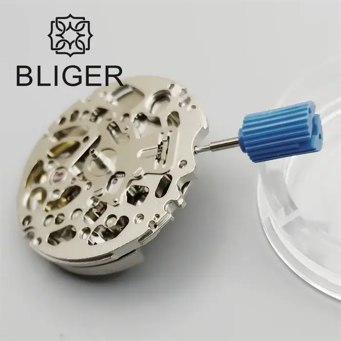 Montre mécanique automatique BLIGER pour homme avec mouvement NH70A ajustement haute précision occasionnels spéciaux