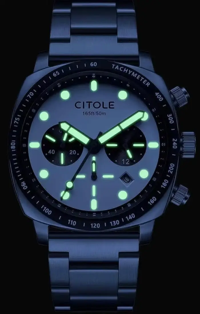 Montre chronographe CITOLE originale TMI VD53B avec verre saphir