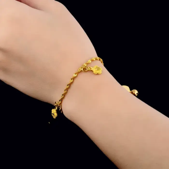 Bracelet en or véritable 24K
