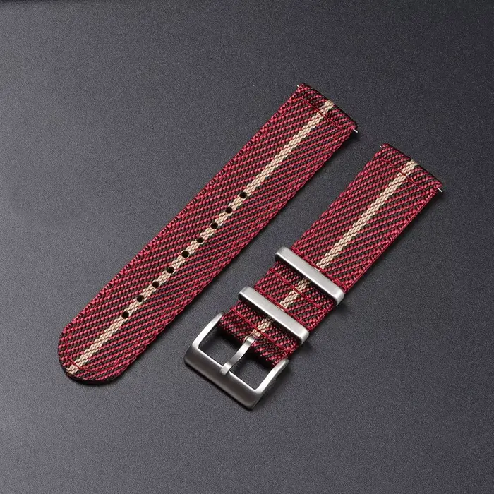 Bracelet de montre en Nylon 20mm 22mm, pour Seiko, Omega, Tudor, universel, en tissu toile tissée, à