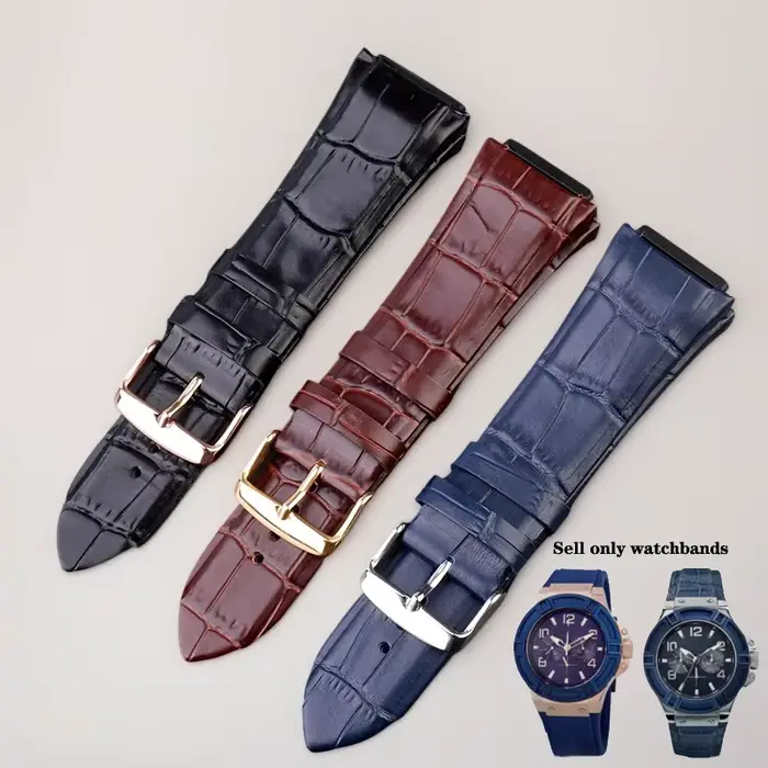 Bracelet de montre en cuir véritable pour montre traditionnelle avec fermoir en acier largeur 22mm pour femmes occasions spéciales