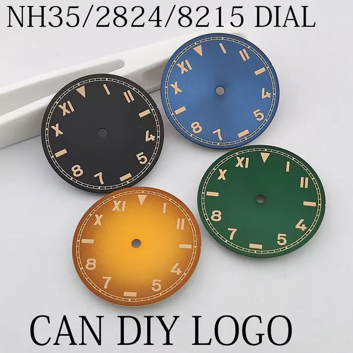 Cadran de montre rétro 28.5mm personnalisable pour mouvements NH35 MIYOTA8215 ETA2824 occasions spéciales femmes hommes