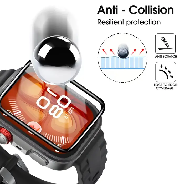 Protecteur d'écran pour Huawei Watch Fit 3 4 Incurvé 3D Film de Protection HD Couverture Complète Option Personnalisable Occasions Spéciales
