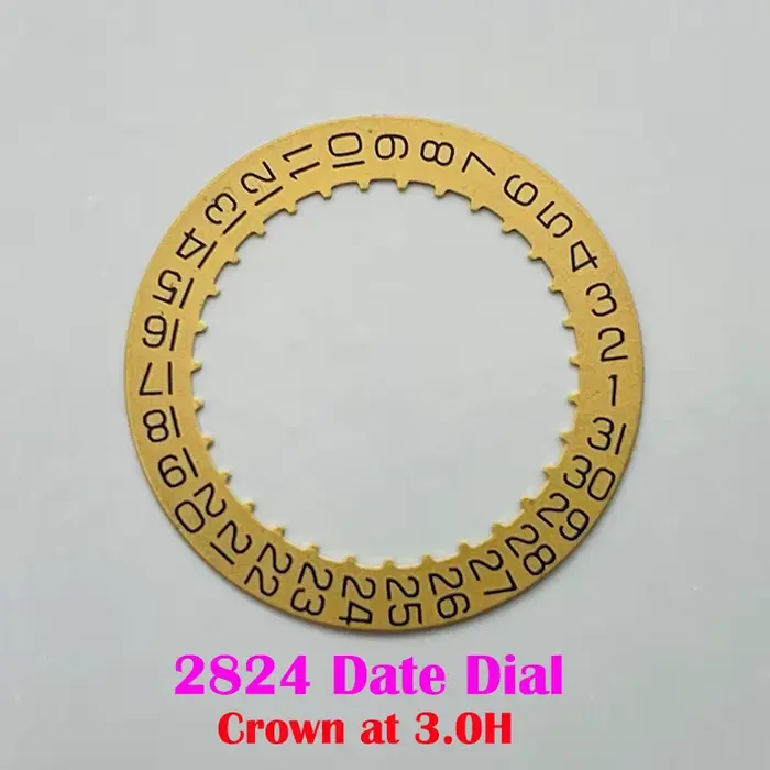 ETA 2824 mouvement Date roue cadran ajustement 2824