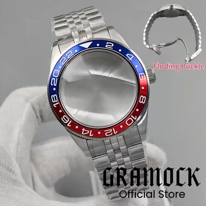 Boîtier de montre 10 ATM 39 mm en acier massif BB58