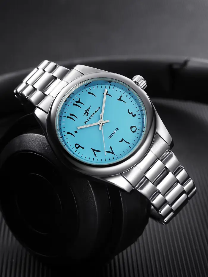 Cadran numérique arabe hommes bracelet en Acier Montre Bracelet en acier fin simple quartz montre Commuter Casual Night Light pointeur montre pour hommes cadeau pour les garçons