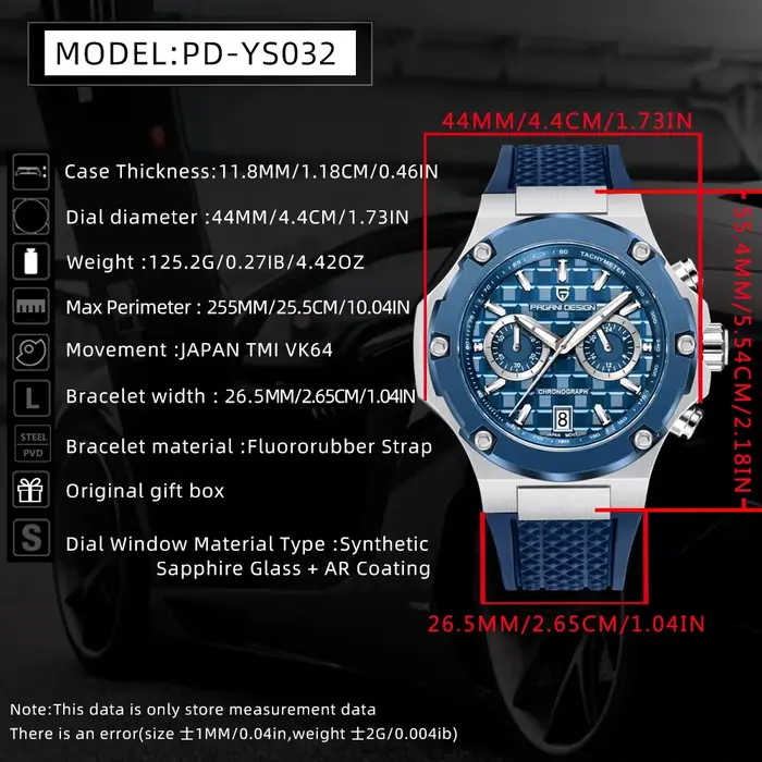 Montre à quartz pour homme PAGANI DESIGN Dapper Elegance