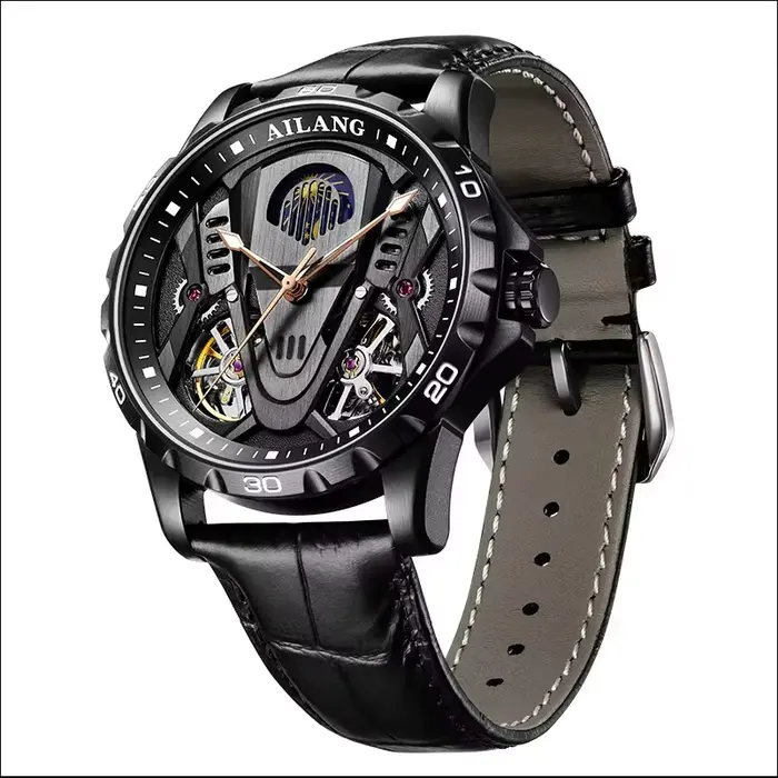 AILANG nouvelle montre à mouvement automatique creux pour hommes