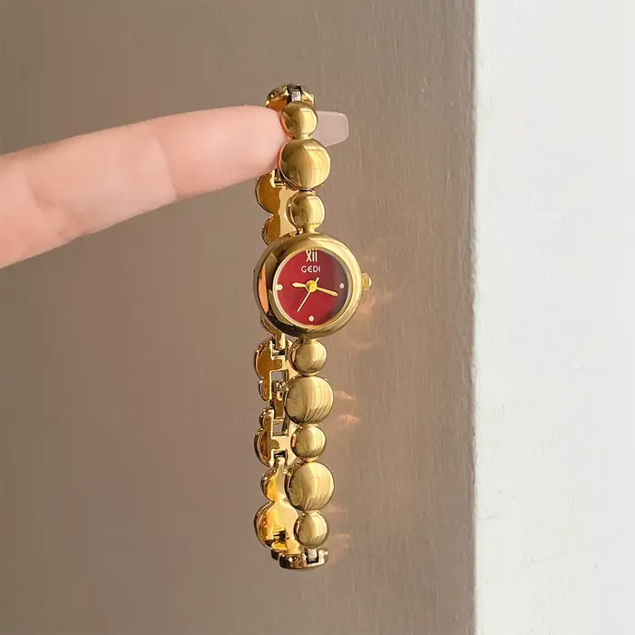 Montres de luxe rétro pour femmes, Style Bracelet rouge Encore, avec petit cadran, bracelet en acier