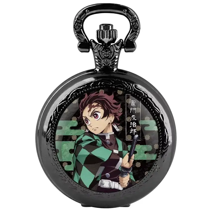 Kamado Tanjirou-Montre de Poche à Quartz pour Homme et Femme, Design, Verre, avant, Cadran Numérique