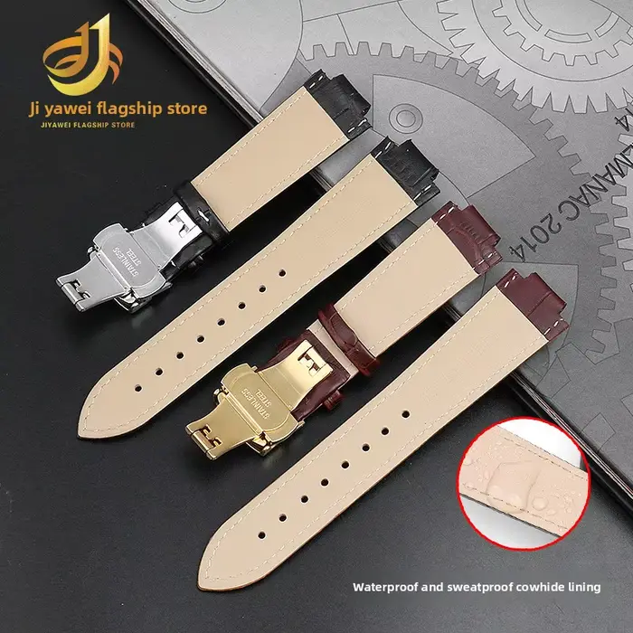 21mm 24mm pour Maserati bracelet de montre en cuir véritable R8821108025 R8821108039/8038/8035/8025 Trident surélevé