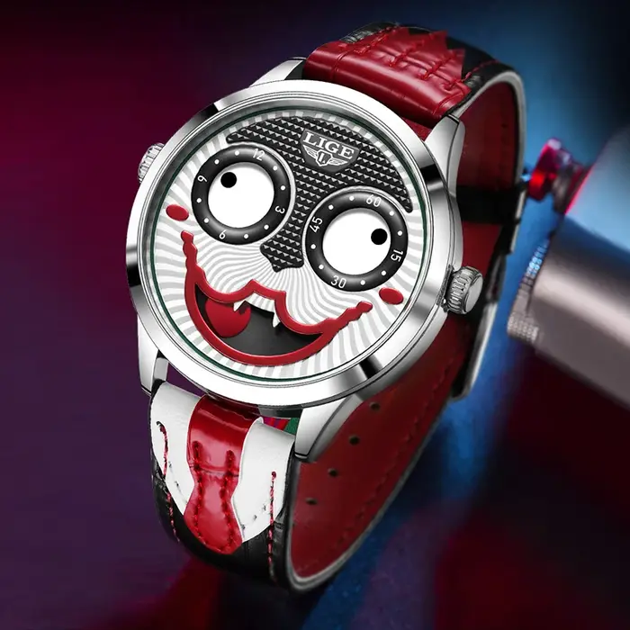 LIGE nouveaux hommes montre haut tendance marque de luxe Cool Clown