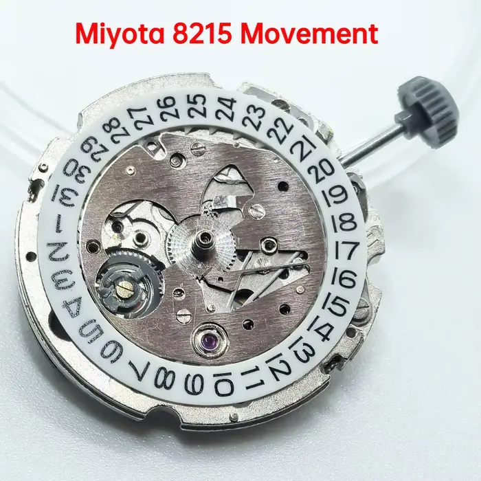 Mouvement automatique LUXROG Miyota 8215 avec 21 bijoux pour homme et femme occasions spéciales alliage de titane roue de date blanche