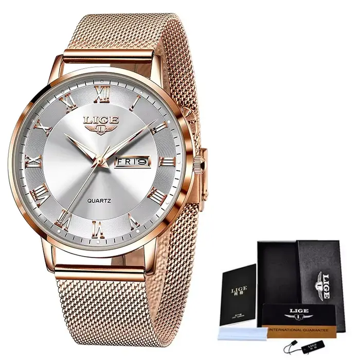 LIGE 2024 nouvelle montre femmes montres de luxe dames créatif en acier femmes Bracelet montres femm