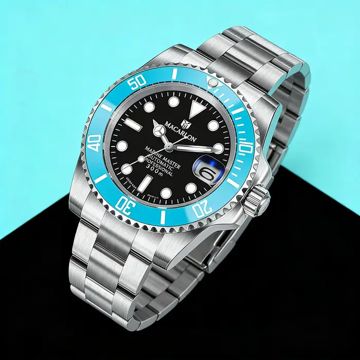 Nouvelle montre mécanique MACARLON Design 41 mm pour homme