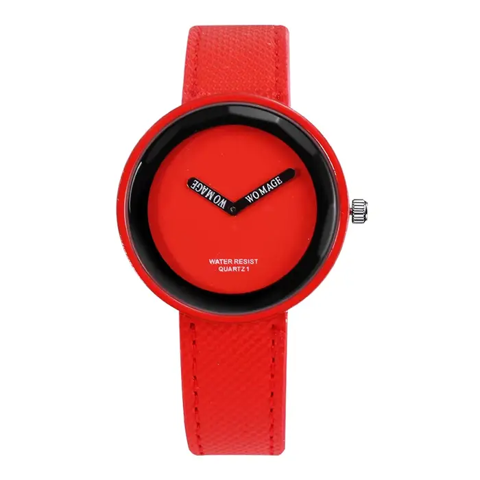 Montre de mode femmes Quartz robe montres élégant bracelet en cuir Pu Montre-bracelet décontractée F
