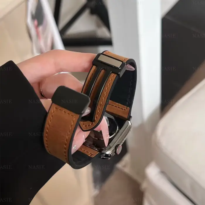 Bracelet en cuir véritable pour Fitbit Versa