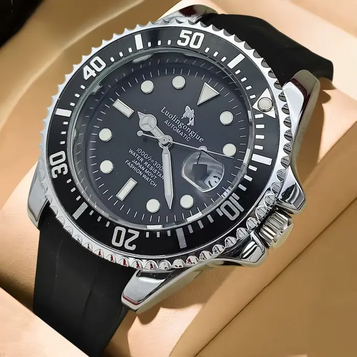 Montre mécanique de luxe haut de gamme pour hommes, style européen et américain, cadran rond, remont