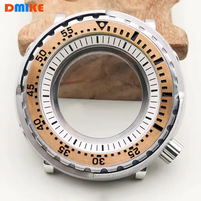 Boîtier de montre en verre de cristal de saphir, couvercle arrière transparent, boîte de montre en c