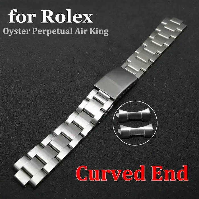 Bracelet de montre à extrémité incurvée pour Oyster Perd'interface ual Air King