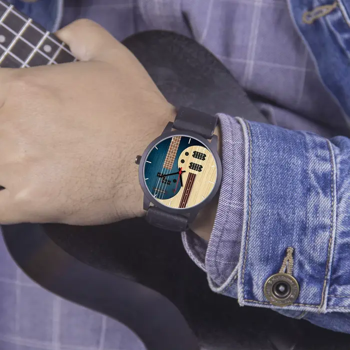 JEBass-Montre-bracelet à quartz pour hommes