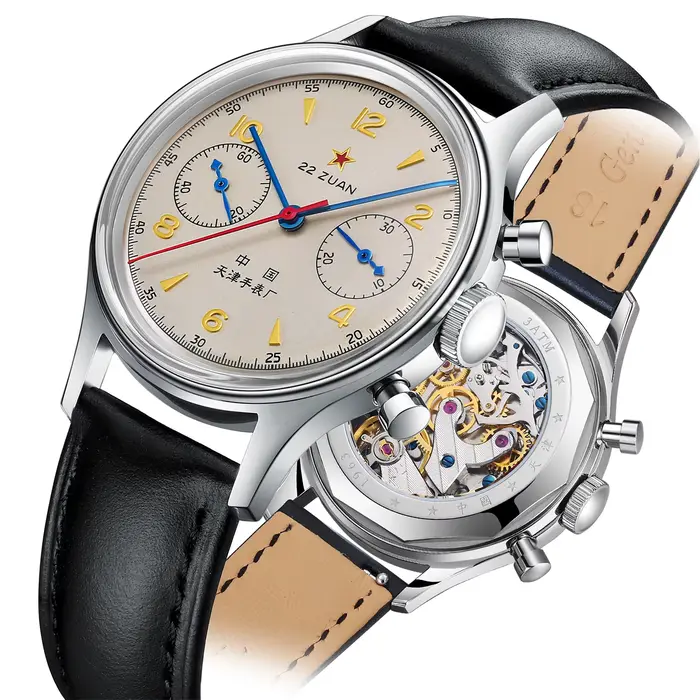 Seagull 1963 édition internationale montre mécanique pour hommes chronographe pilote