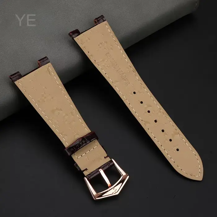 Bracelet de montre en cuir de vache concave et convexe pour homme occasions spéciales polyvalent élégant