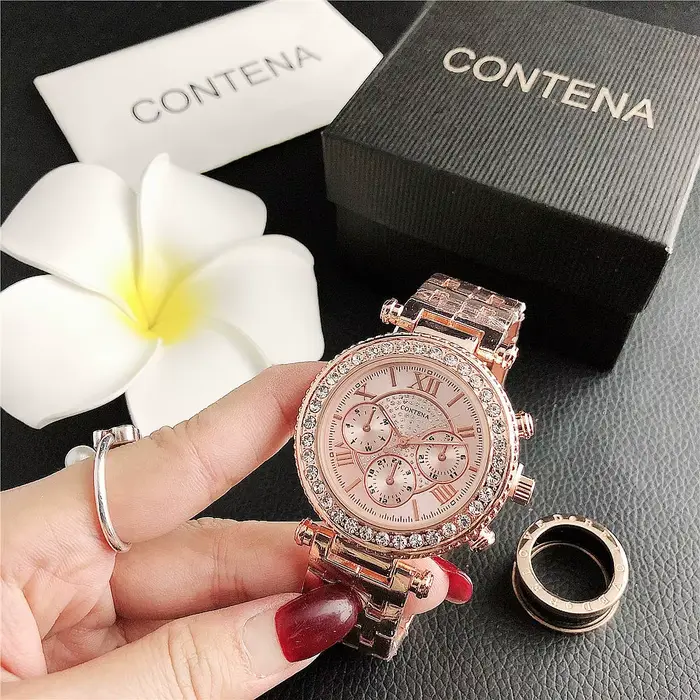 Nouvelle montre-bracelet pour femme, mouvement quartz, style mode et décontracté, résistance aux chocs, fermoir pliant sécurisé, argentée, or et rose