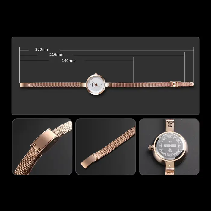 Montre-bracelet de luxe étanche pour fille et femme