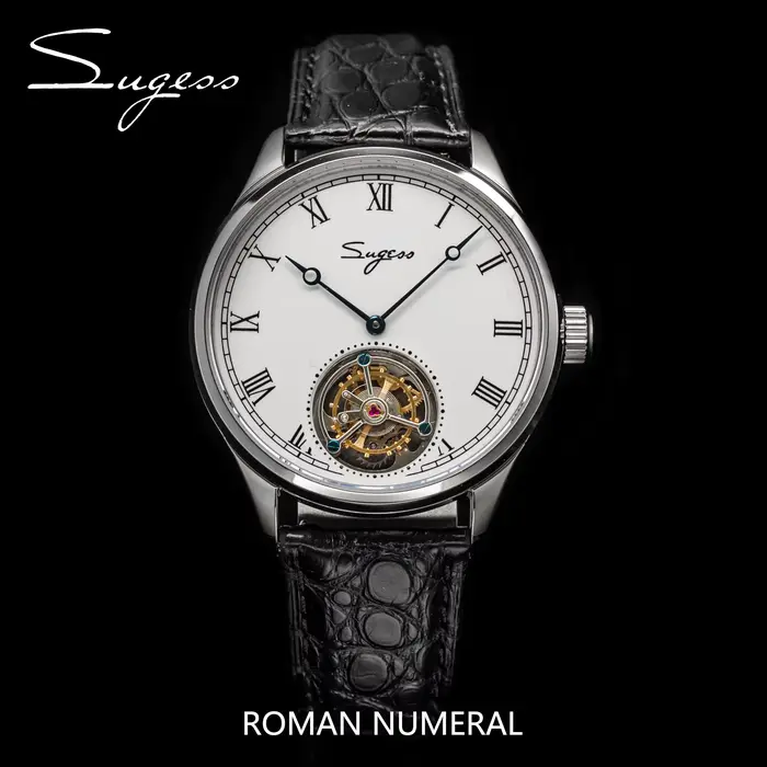 Sugess-Montre Tourbillon de Luxe pour Homme
