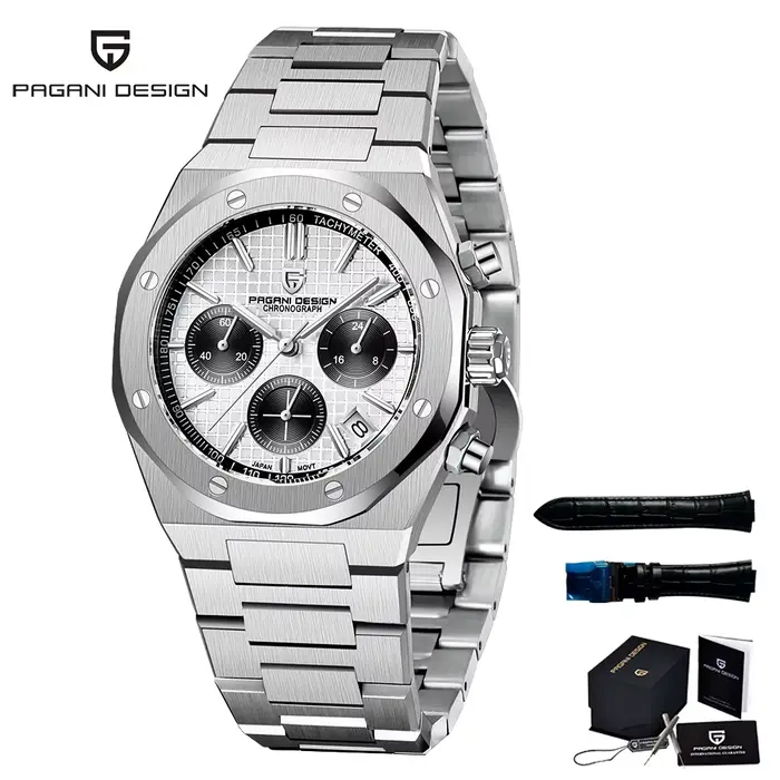 PAGANI-Montre-bracelet à quartz en acier inoxydable pour homme, montre d'affaires décontractée, mont