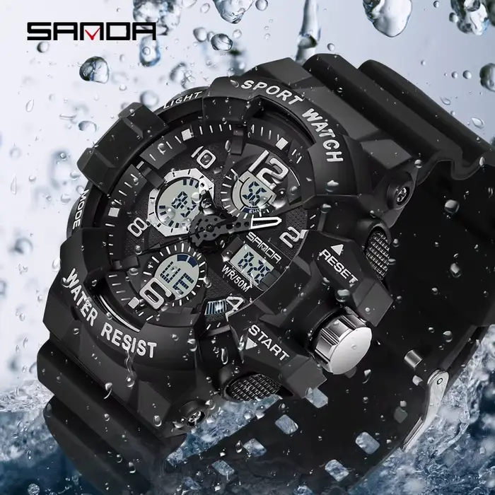 SANDA – montre militaire de Style G pour hommes, montre de sport numérique antichoc, étanche, électronique, 2023