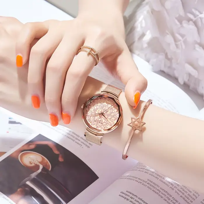 Julius – montre à paillettes pour femme