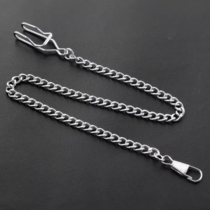 Chaîne de montre de poche en argent de luxe Vintage