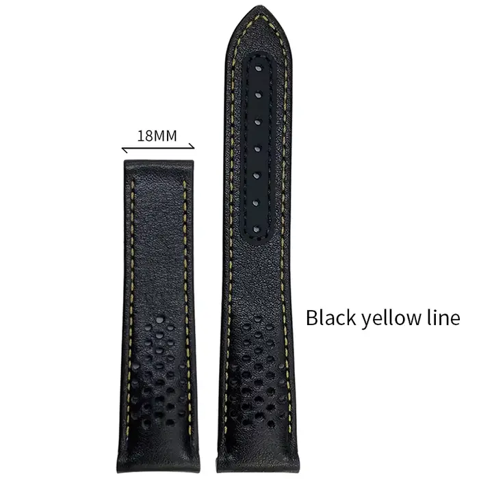 Bracelet de montre en cuir de veau pour montre de course, côté sombre de la lune, bracelet en cuir d