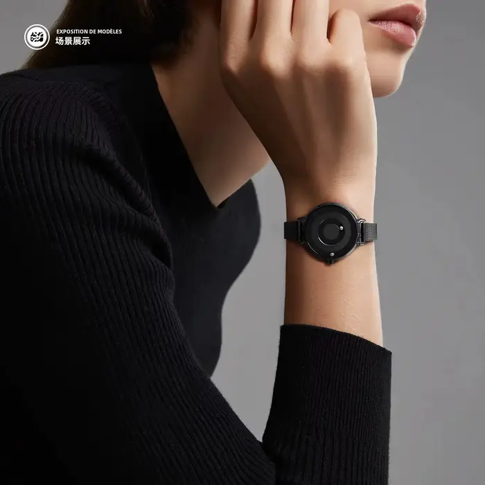 Montre pour femme Eutour en or rose – Montre à quartz magnétique