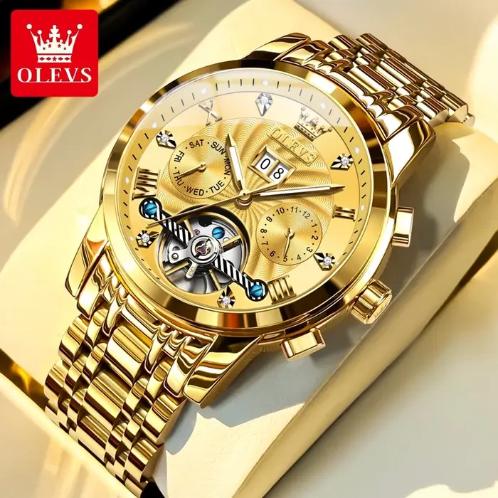 OLEVS 9910 montre pour hommes marque de luxe originale étanche lumineux automatique