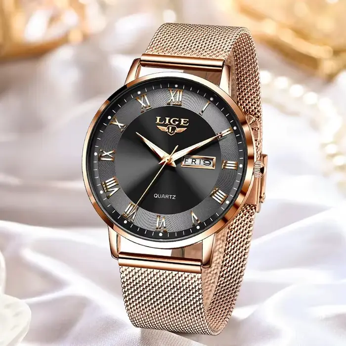 LIGE 2024 nouvelle montre femmes montres de luxe dames créatif en acier