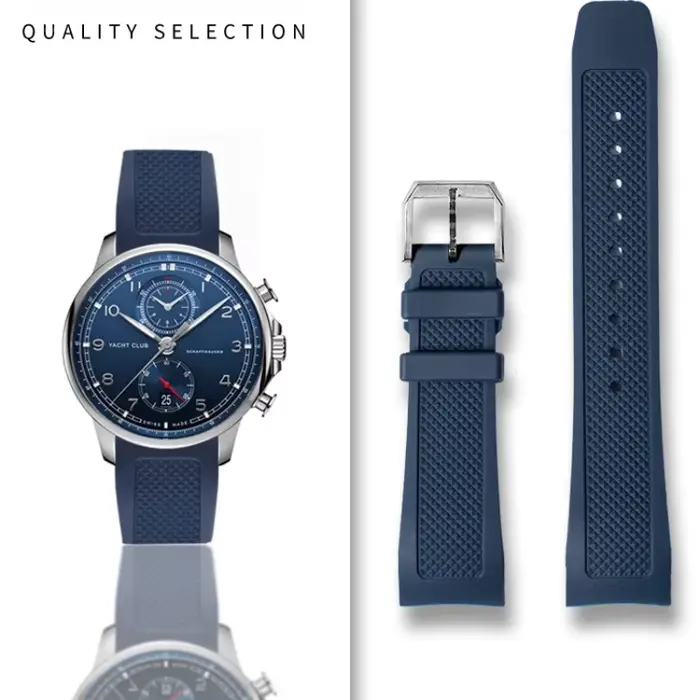 Bracelet de montre en silicone incurvé pour montres IWC série Portugaise occasions sportives et formelles