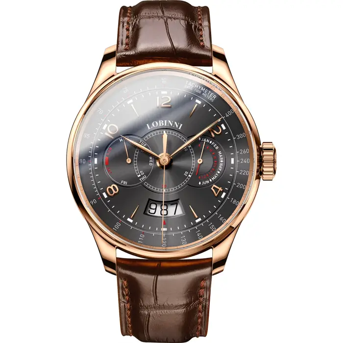 LOBINNI – montre automatique pour hommes, 42mm, mécanique, étanche, miroir saphir, mois, semaine, da