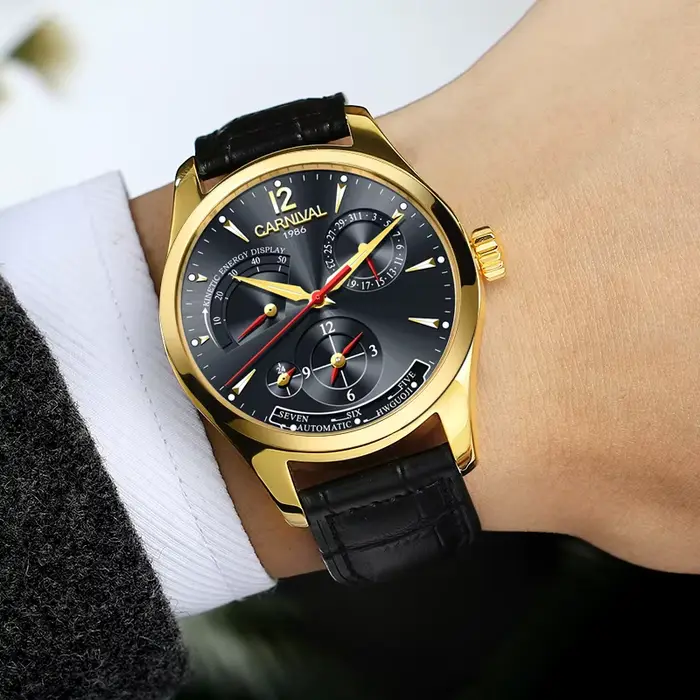 Montre automatique multifonction pour homme