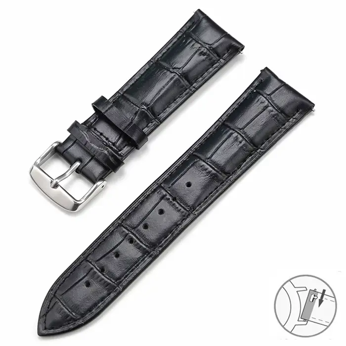 Bracelet de montre en cuir véritable pour hommes et femmes, 12/13/14/15/16/17/18/19/20/21/22/23/24/2